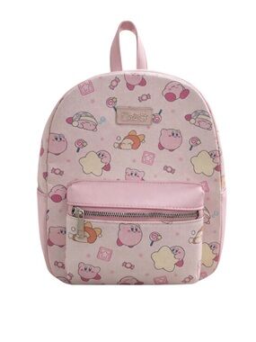 Kirby Pink Mini Backpack Anime Character Cute Gamer Bag